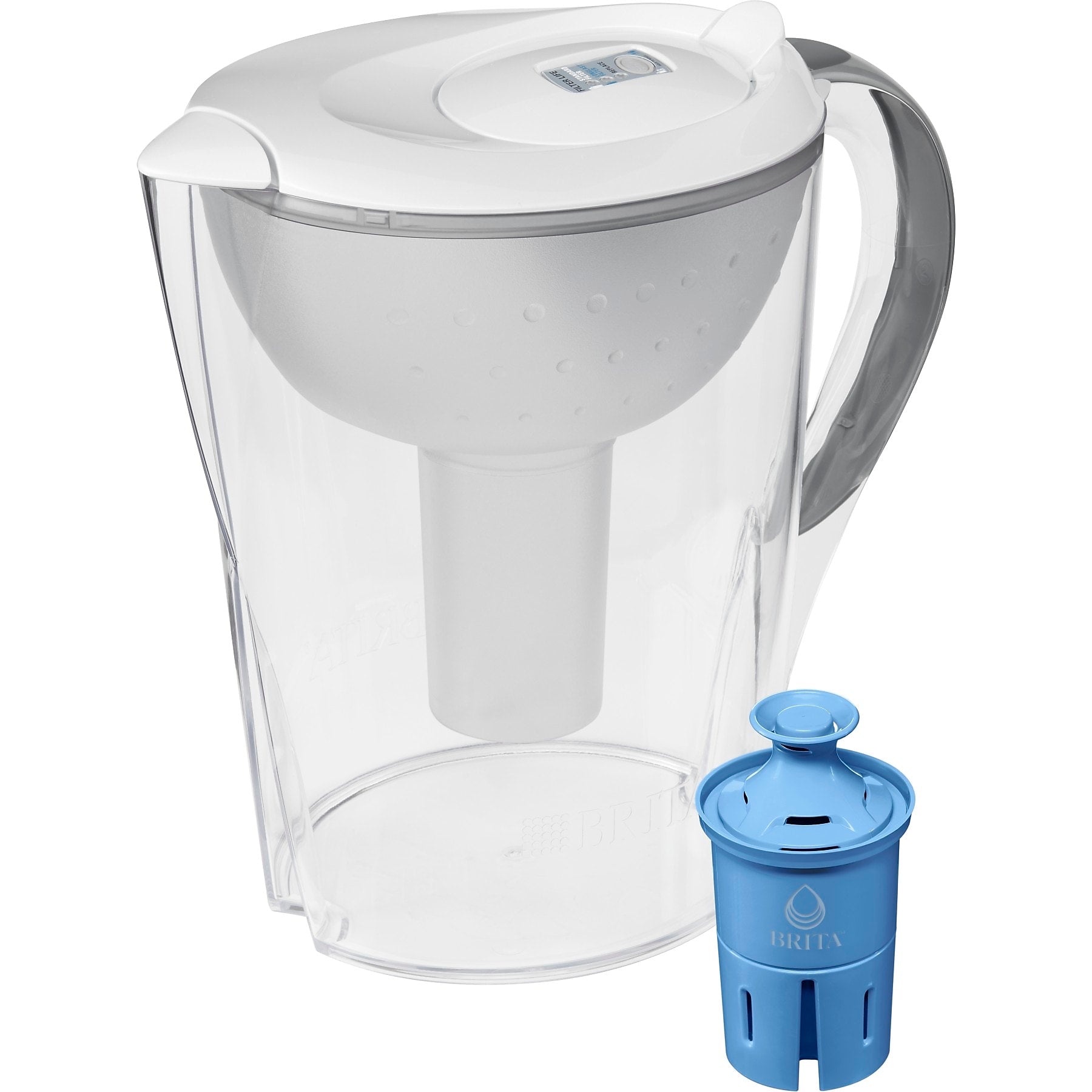 Brita Large 10 Cup Pacifica White Water Filter Pitcher withFilter