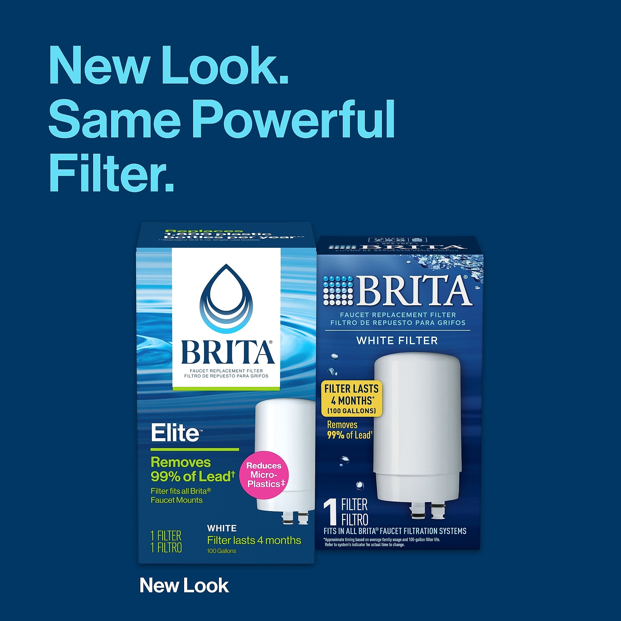Brita On Tap Water Filtration System Faucets Replacement Filters, White