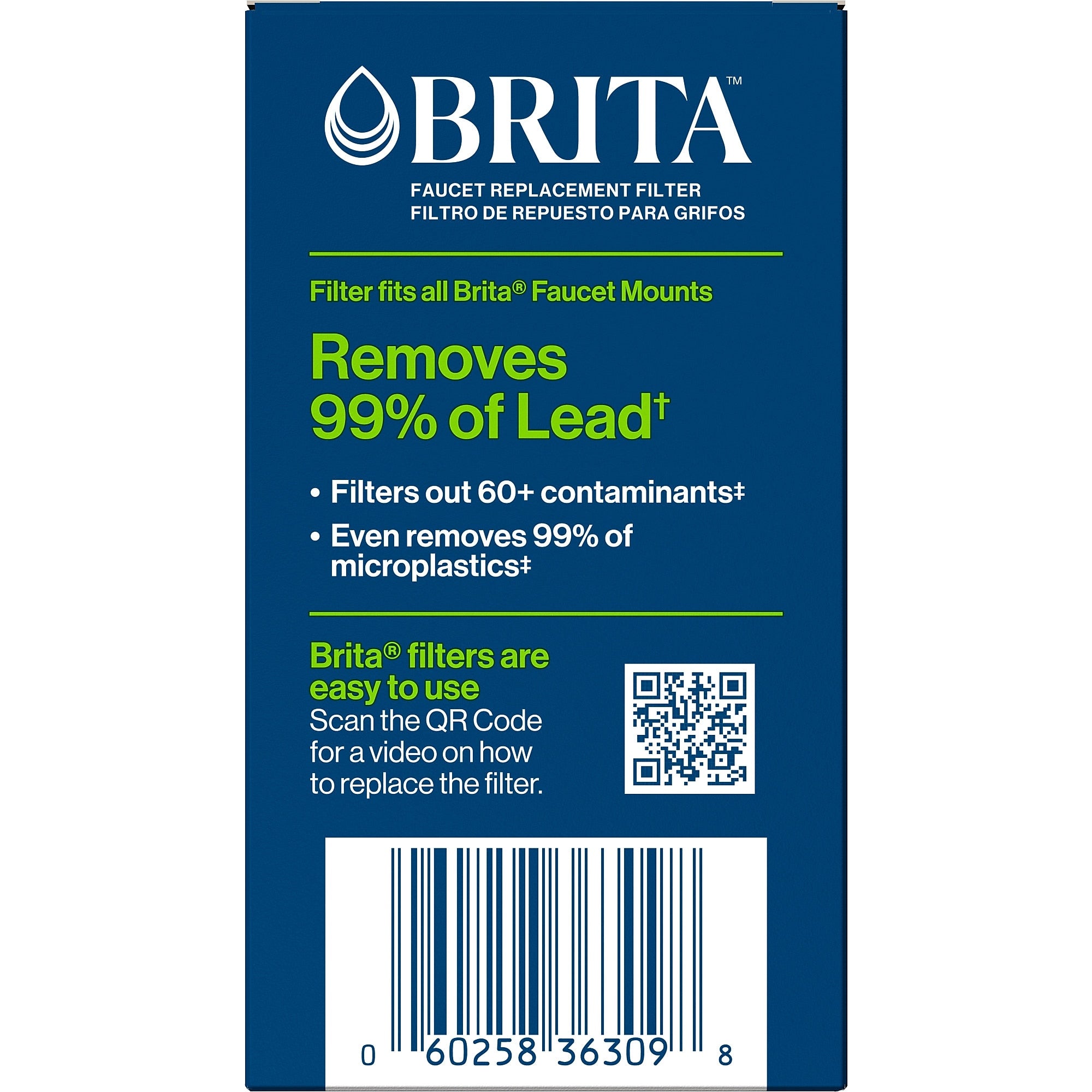 Brita On Tap Water Filtration System Faucets Replacement Filters, White