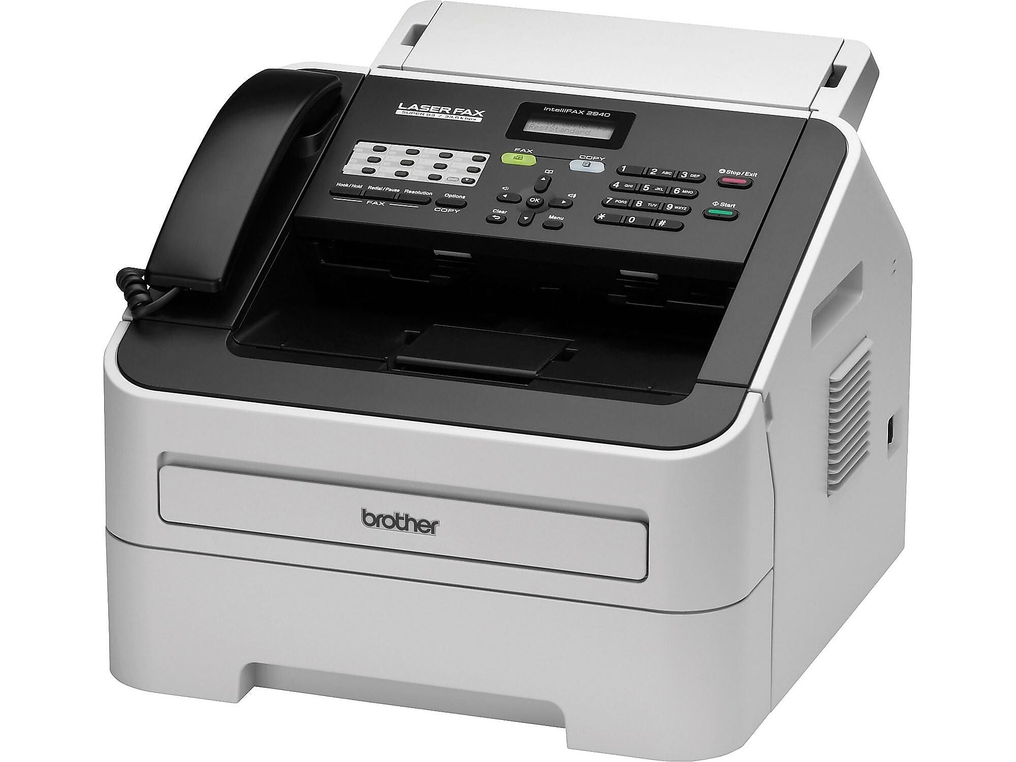 Brother IntelliFAX 2940 Laser Fax Machine, Gray/Black