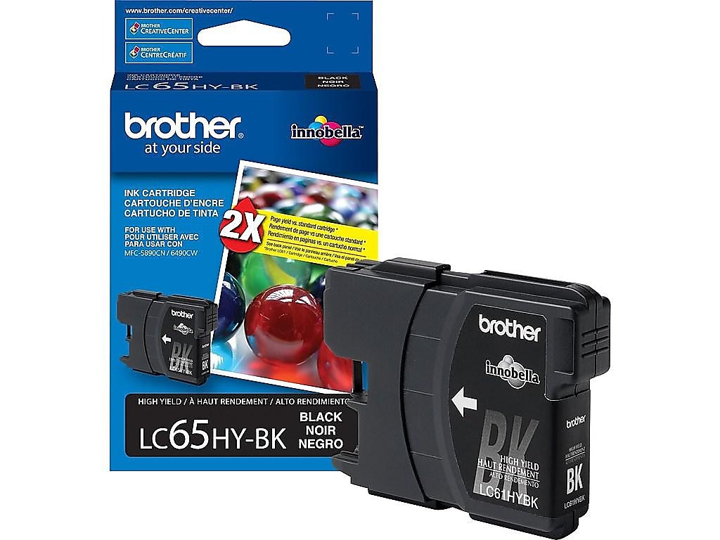 Brother LC 65 Black High Yield Ink Cartridge