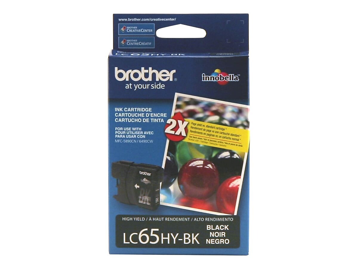 Brother LC 65 Black High Yield Ink Cartridge