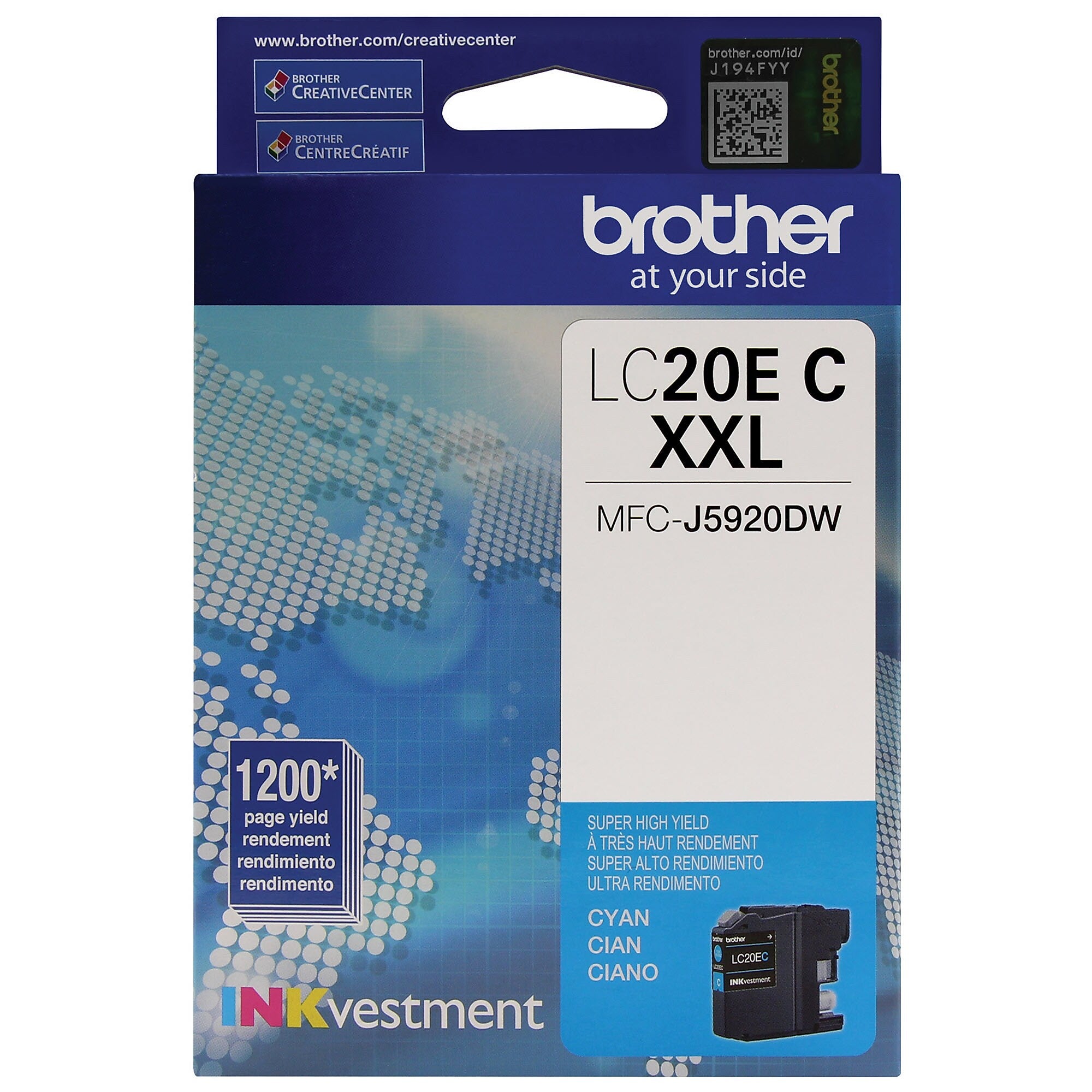 Brother LC20EC Cyan Extra High Yield Ink Cartridge