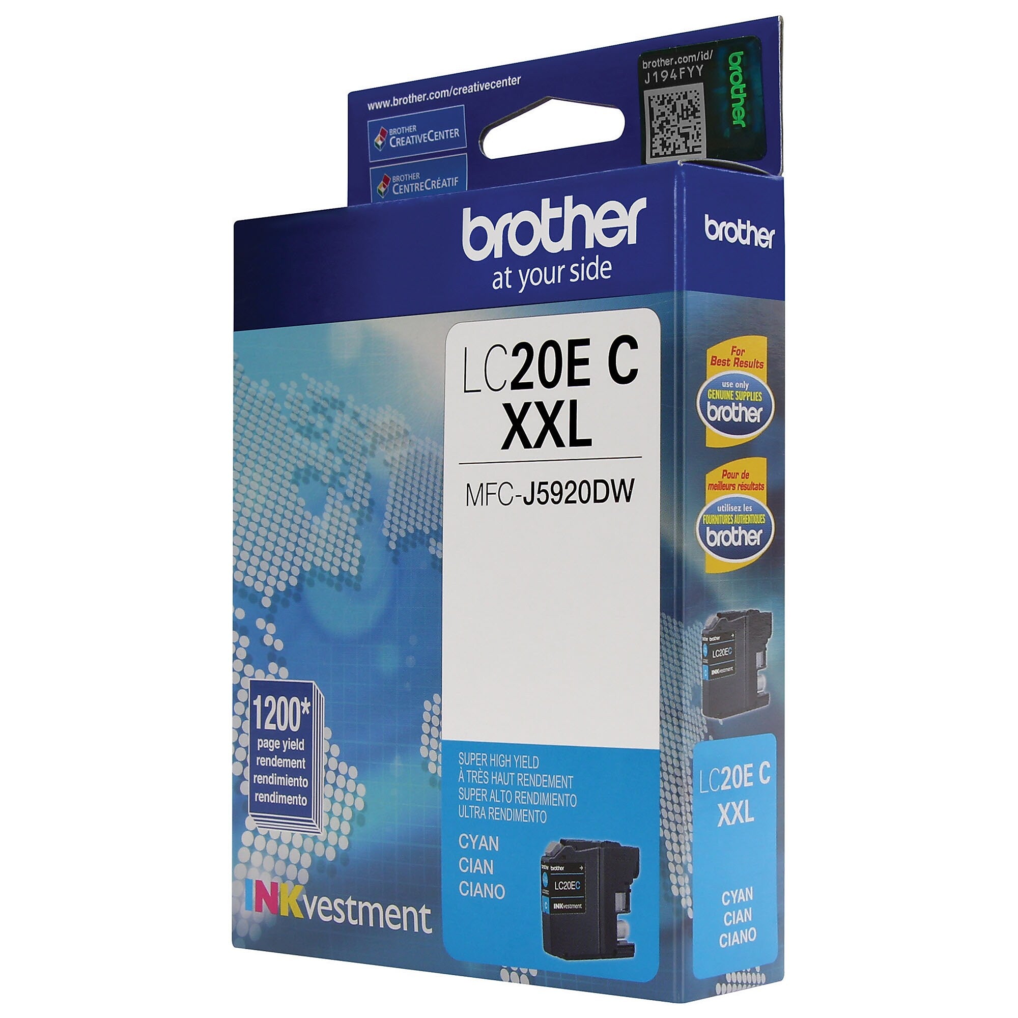 Brother LC20EC Cyan Extra High Yield Ink Cartridge