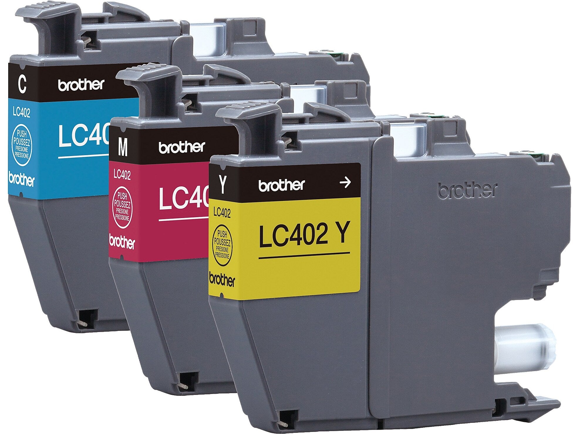 Brother LC402 Assorted Colors Standard Yield Ink Cartridges, 3/Pack