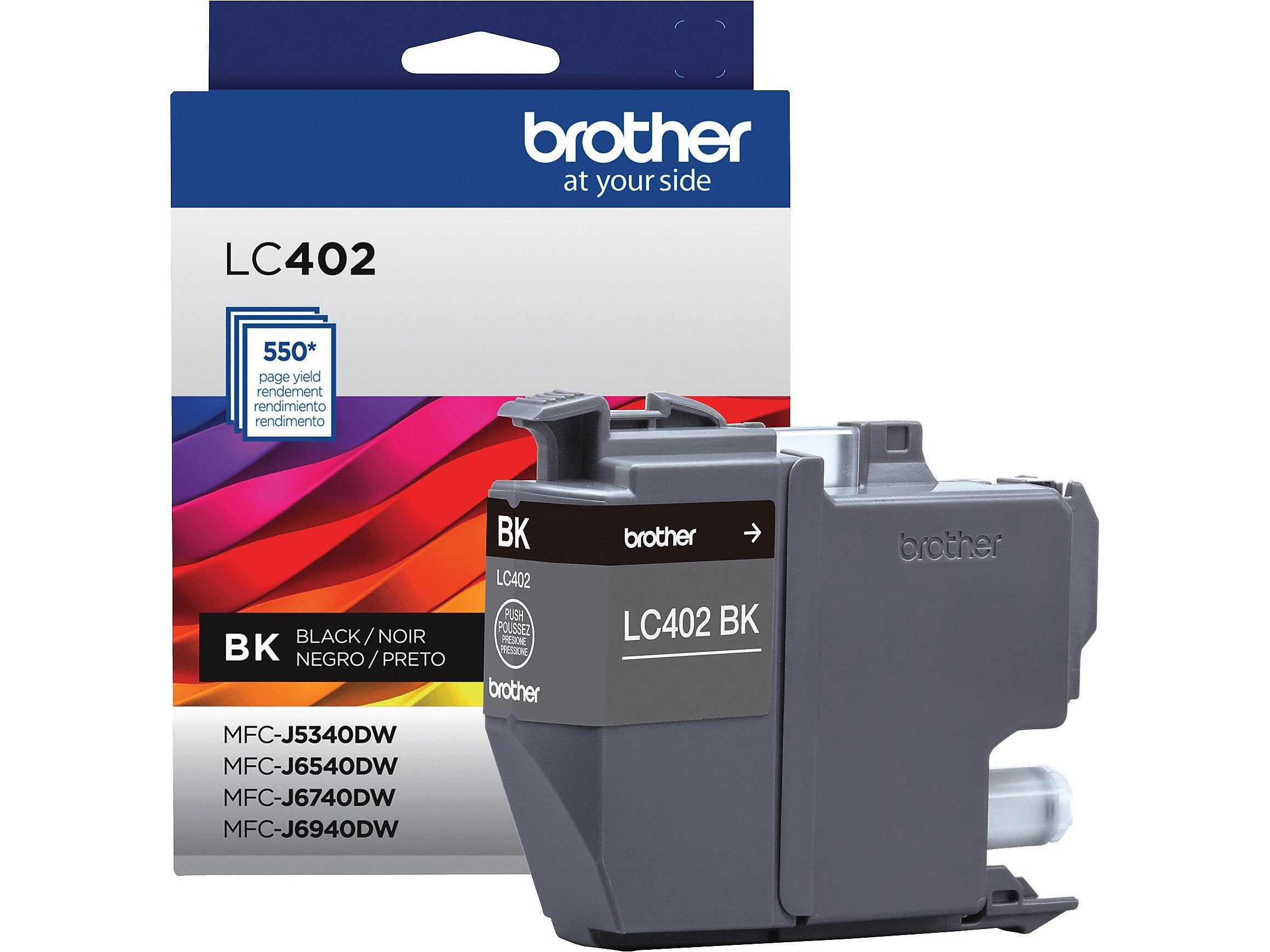 Brother LC402 Black Standard Yield Ink Cartridge, Prints Up to 550 Pages