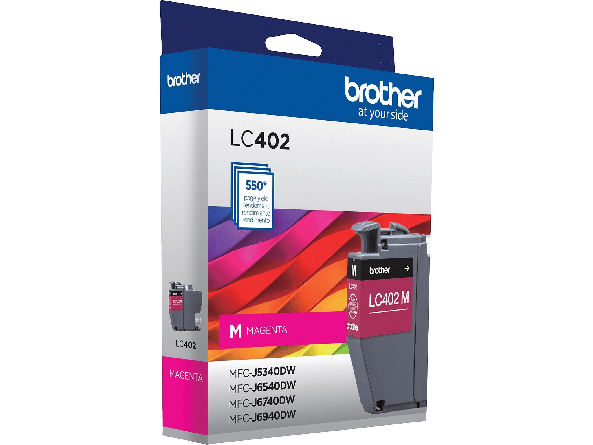 Brother LC402 Magenta Standard Yield Ink Cartridge, Prints Up to 550 Pages