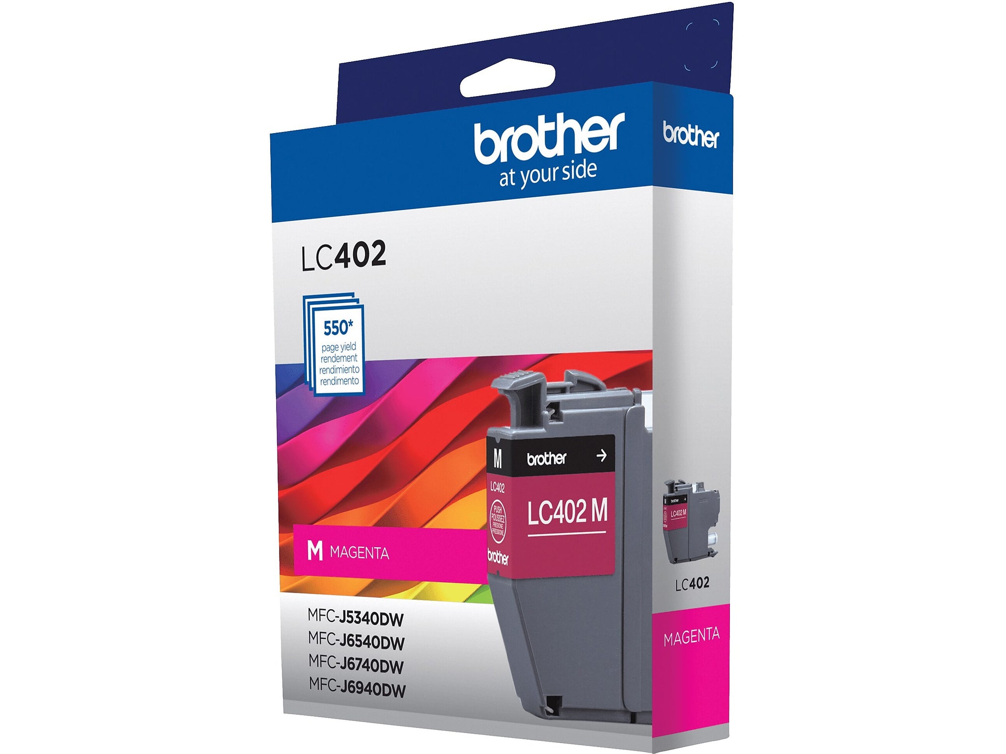 Brother LC402 Magenta Standard Yield Ink Cartridge, Prints Up to 550 Pages