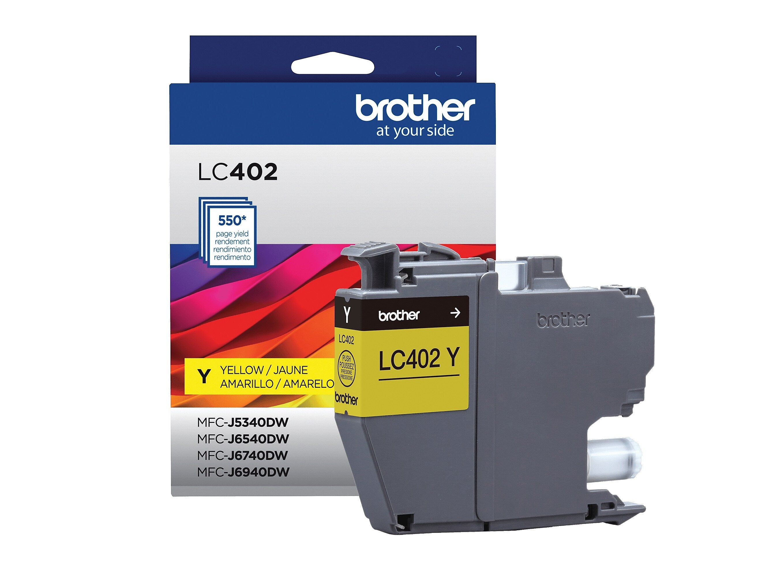 Brother LC402 Yellow Standard Yield Ink Cartridge, Prints Up to 550 Pages