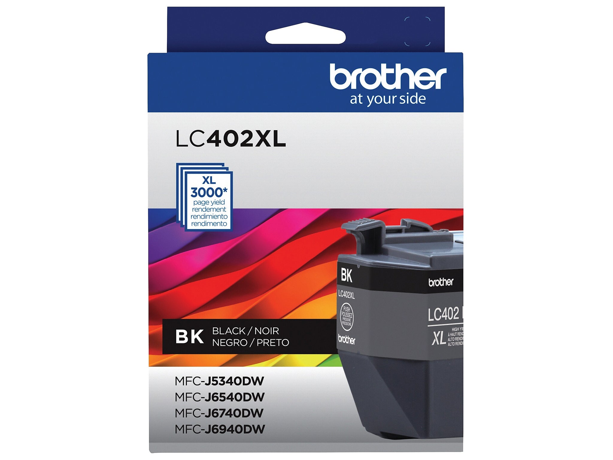 Brother LC402XL Black High Yield Ink Cartridge, Prints Up to 3,000 Pages