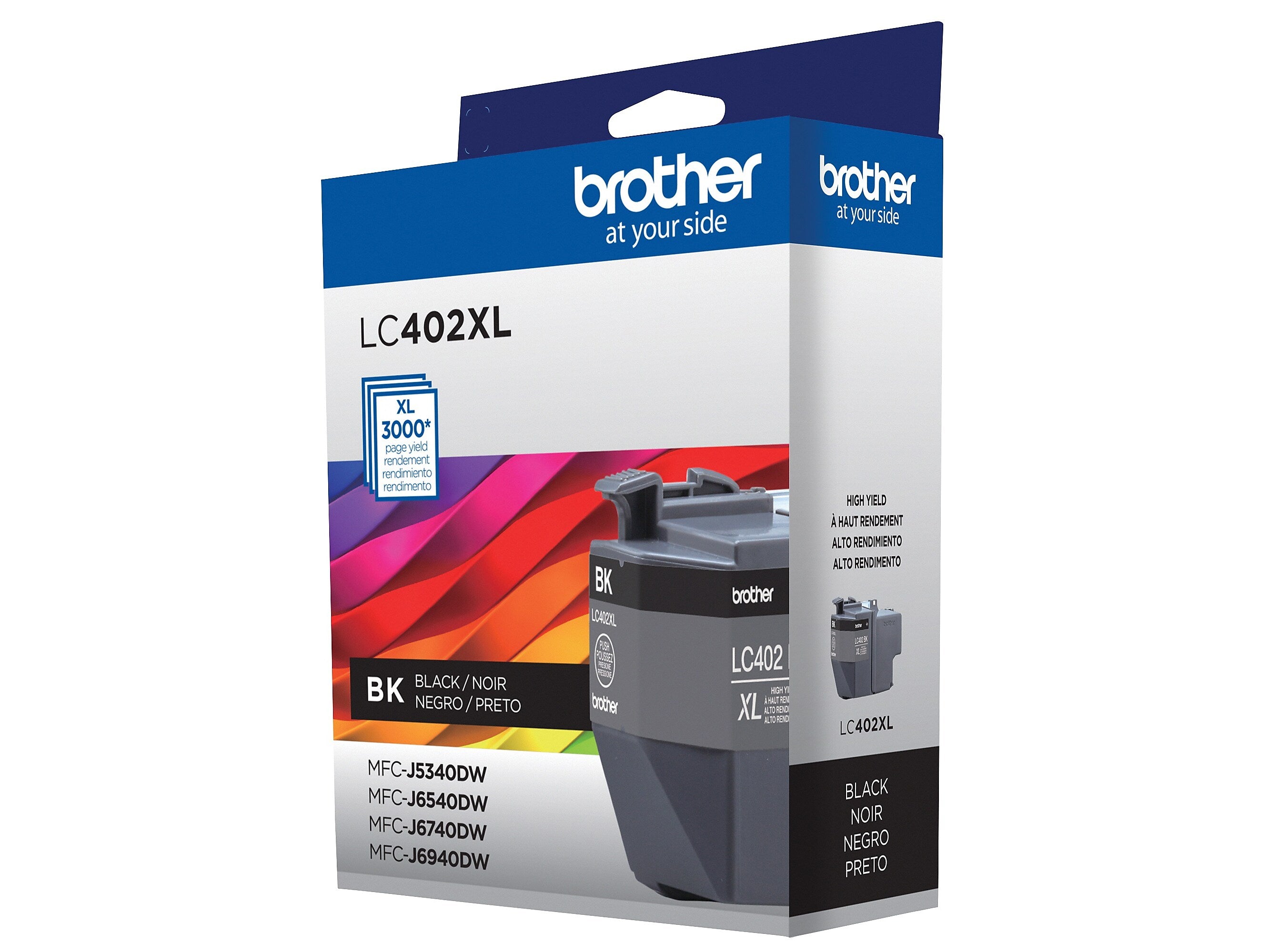 Brother LC402XL Black High Yield Ink Cartridge, Prints Up to 3,000 Pages
