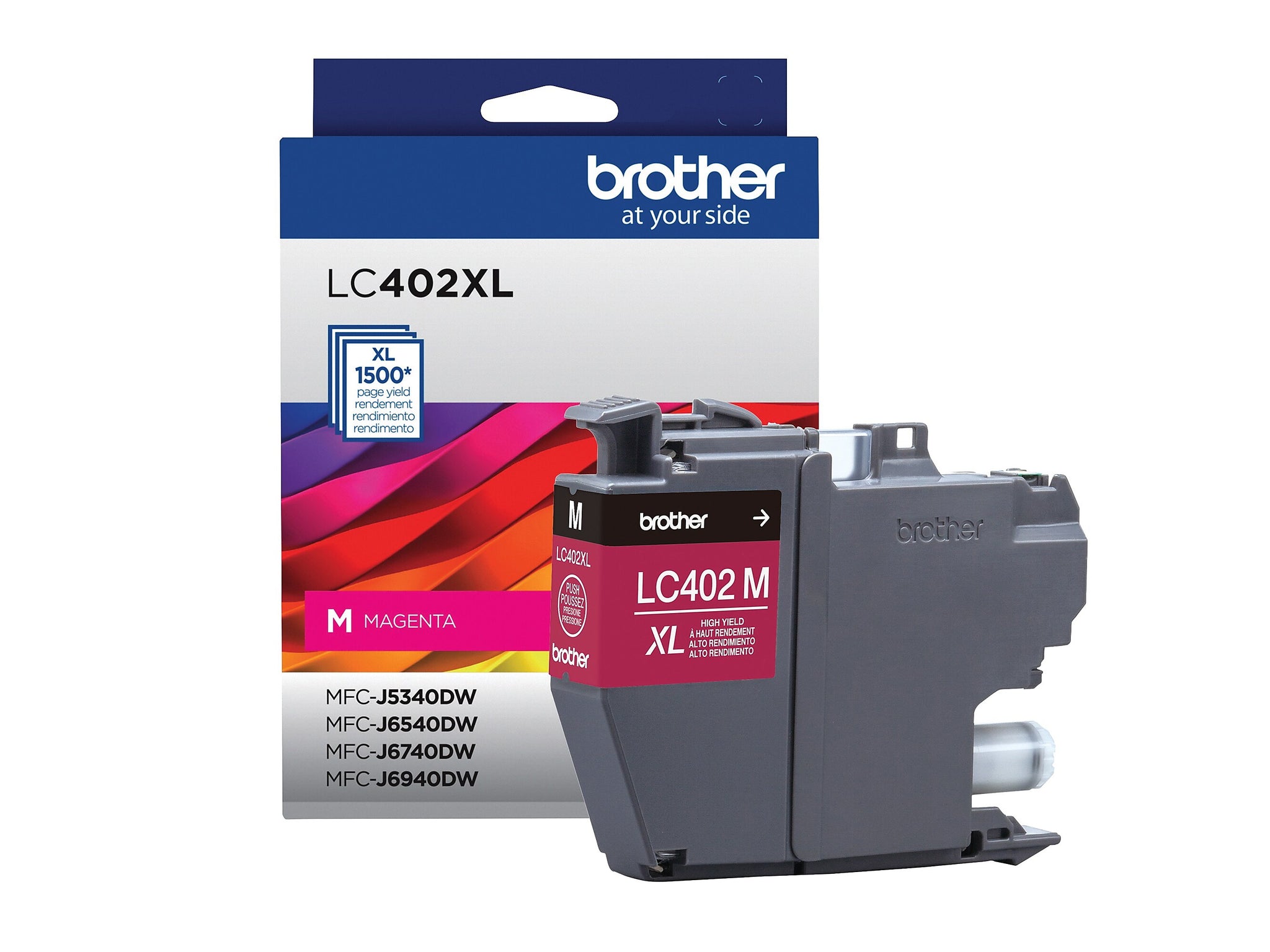 Brother LC402XL Magenta High Yield Ink Cartridge, Prints Up to 1,500 Pages