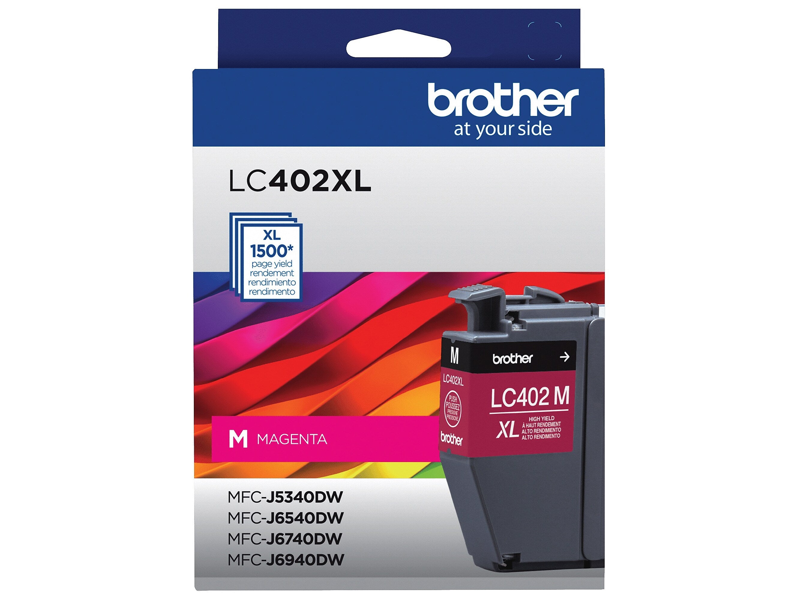 Brother LC402XL Magenta High Yield Ink Cartridge, Prints Up to 1,500 Pages