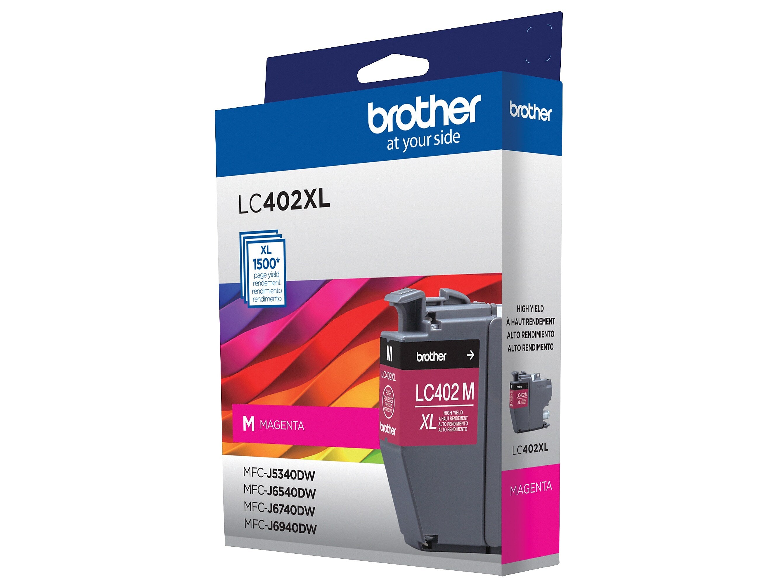 Brother LC402XL Magenta High Yield Ink Cartridge, Prints Up to 1,500 Pages