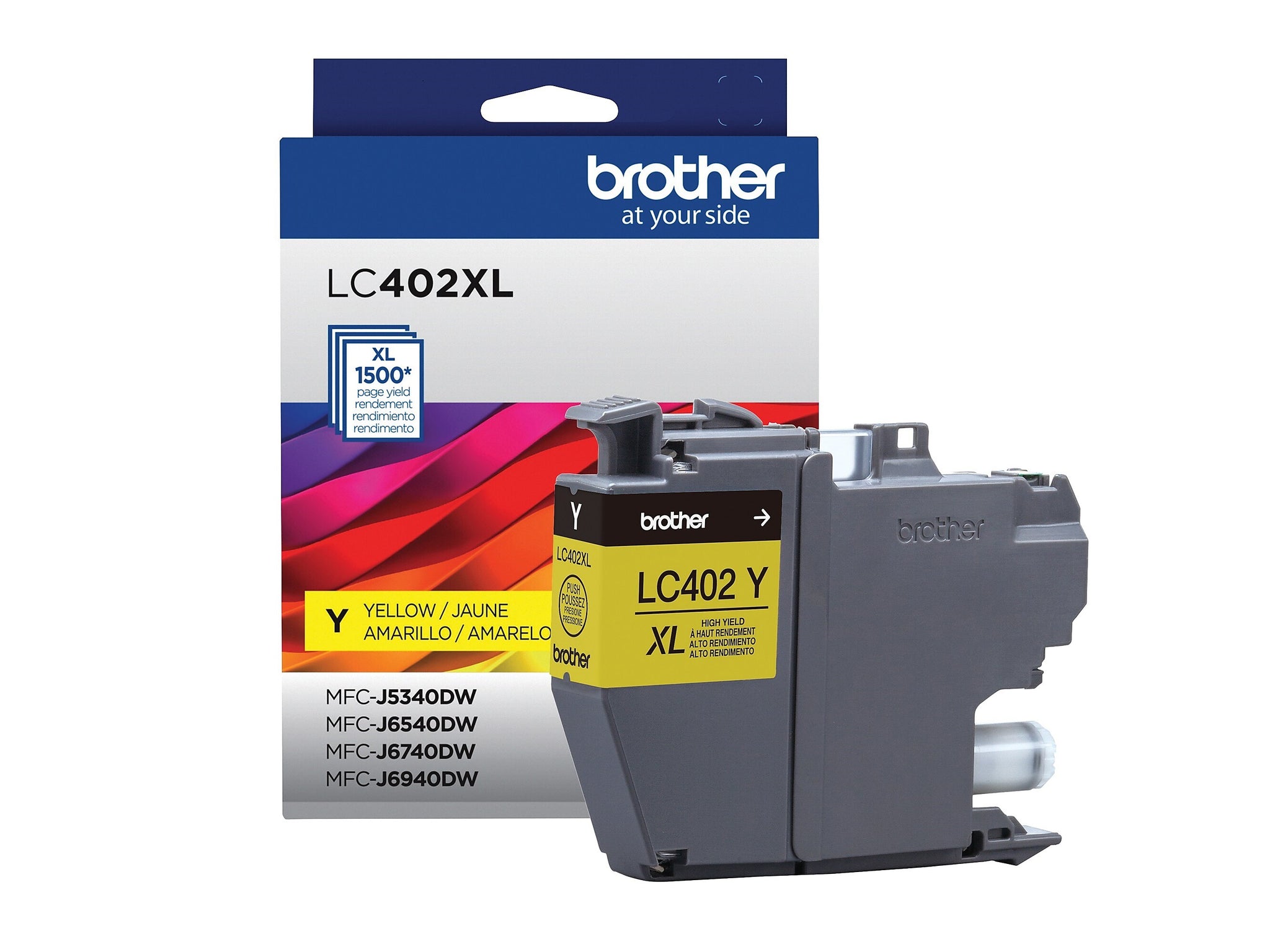 Brother LC402XL Yellow High Yield Ink Cartridge, Prints Up to 1,500 Pages