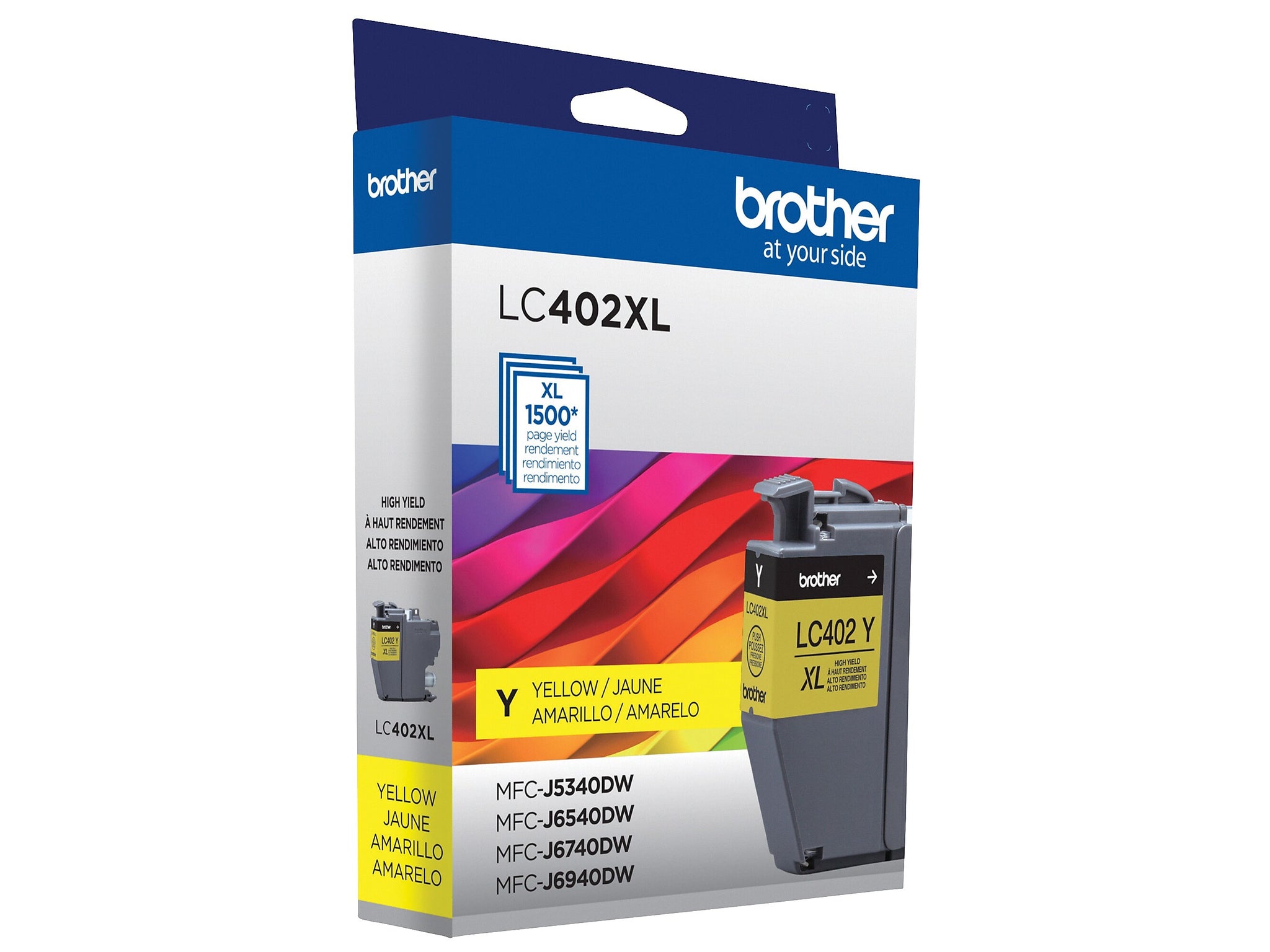 Brother LC402XL Yellow High Yield Ink Cartridge, Prints Up to 1,500 Pages