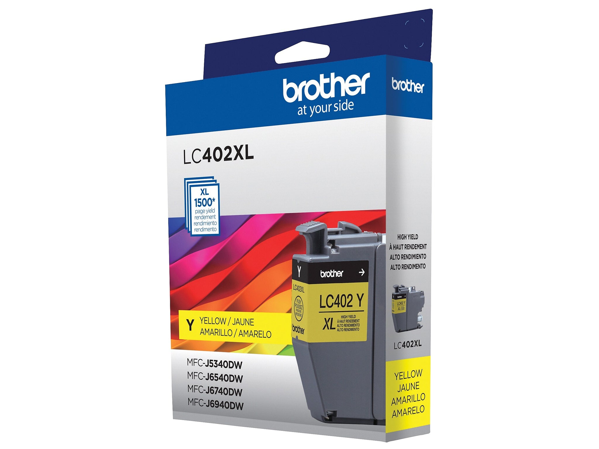 Brother LC402XL Yellow High Yield Ink Cartridge, Prints Up to 1,500 Pages