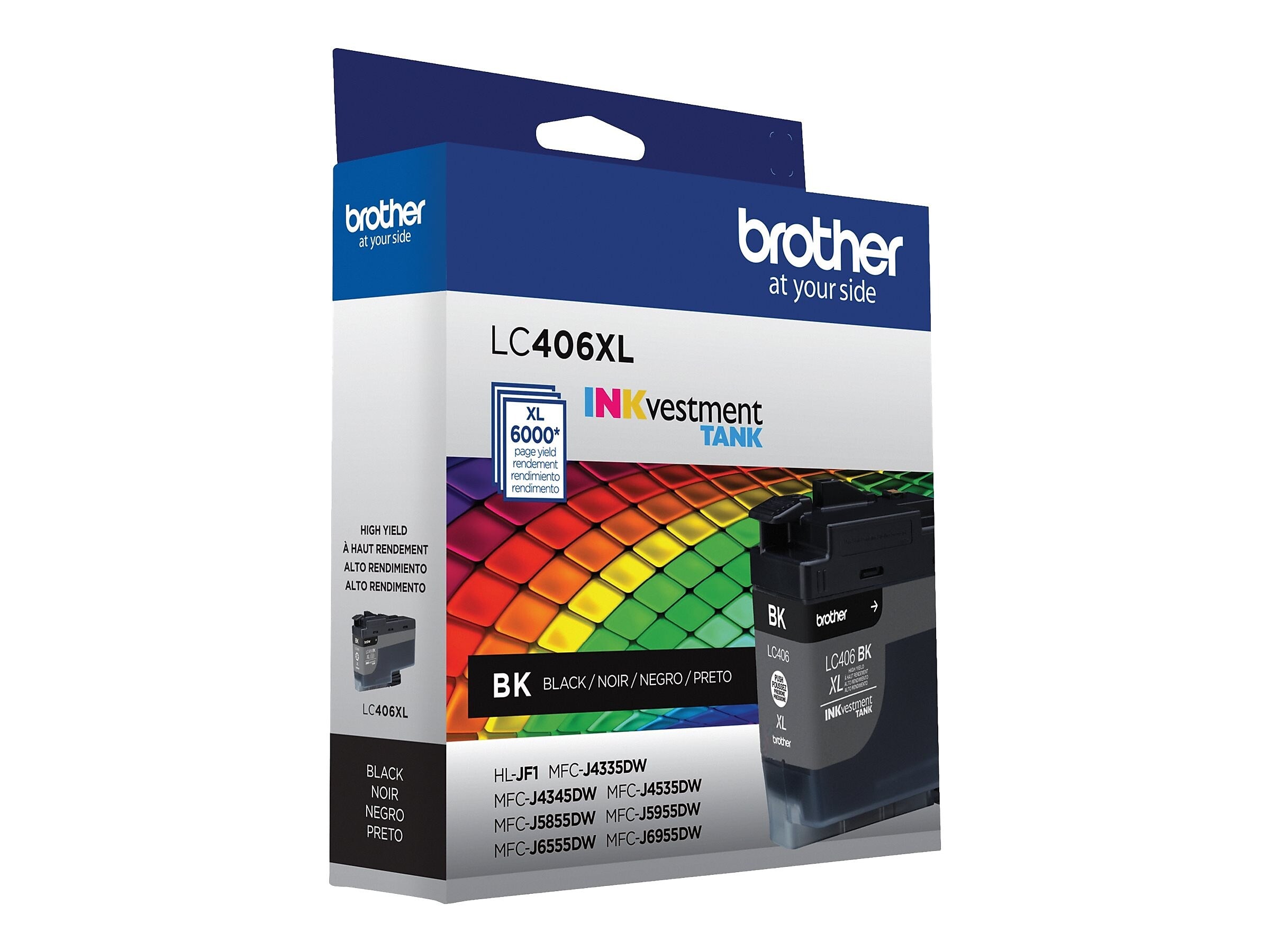 Brother LC406XL Black High Yield Ink Cartridge, Prints Up to 6,000 Pages