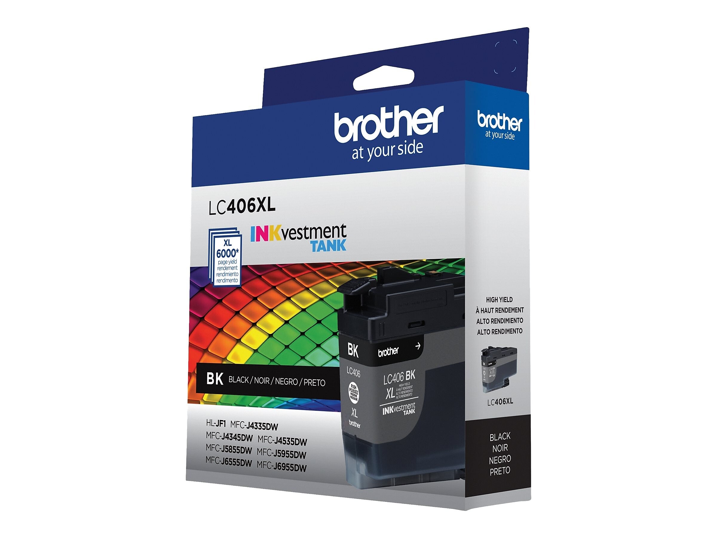 Brother LC406XL Black High Yield Ink Cartridge, Prints Up to 6,000 Pages