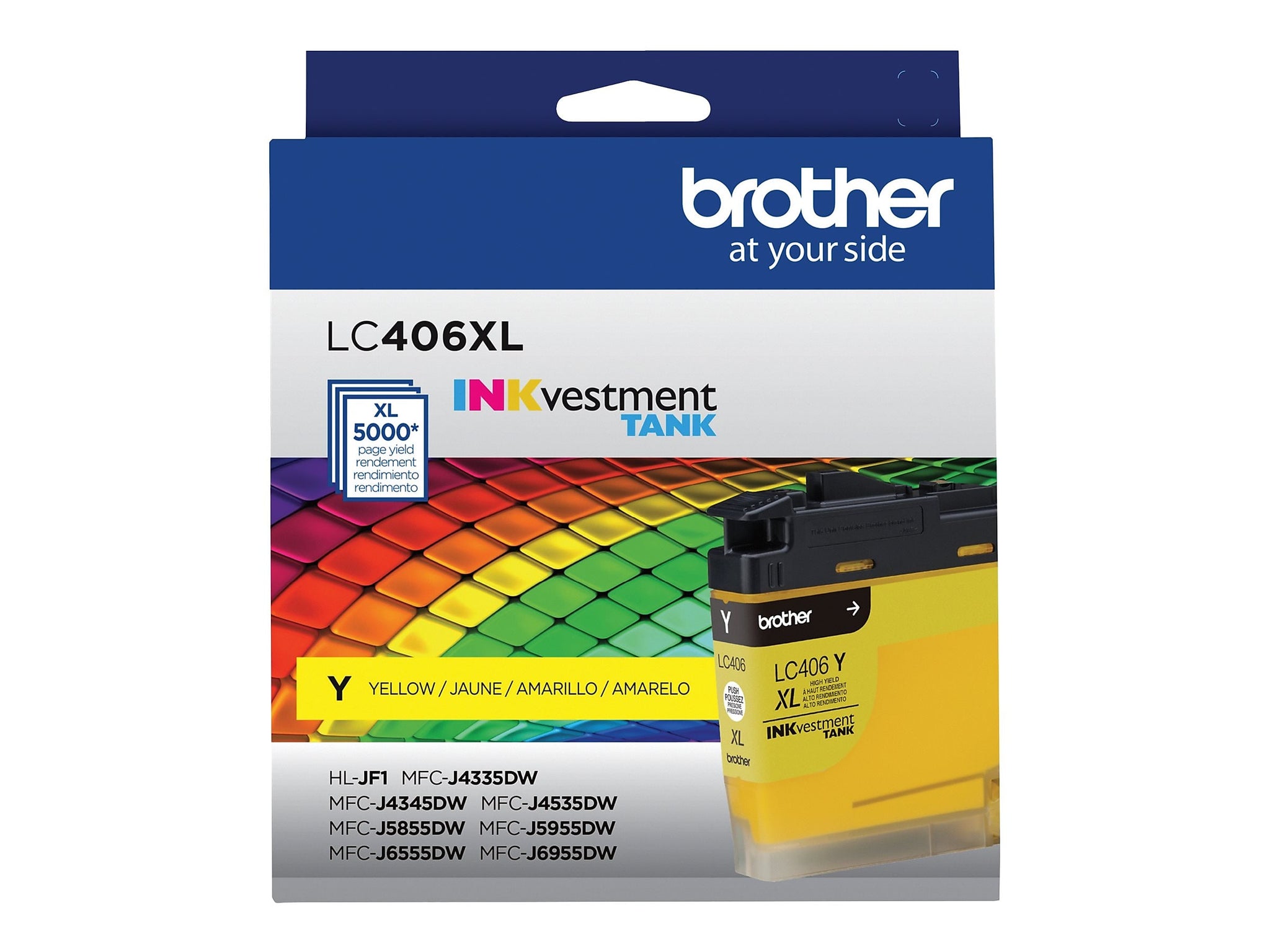 Brother LC406XL Yellow High Yield Ink Cartridge, Prints Up to 5,000 Pages