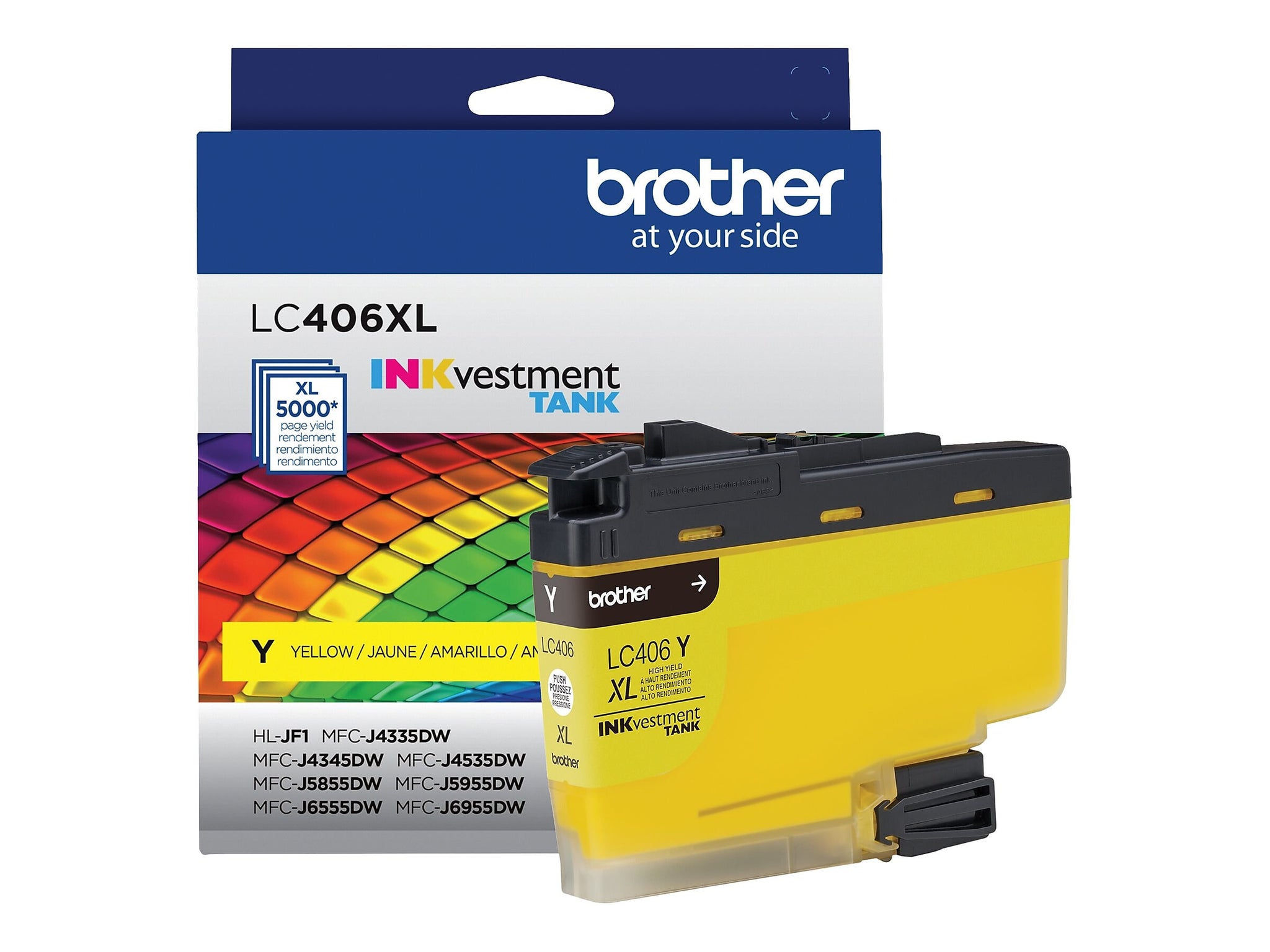 Brother LC406XL Yellow High Yield Ink Cartridge, Prints Up to 5,000 Pages
