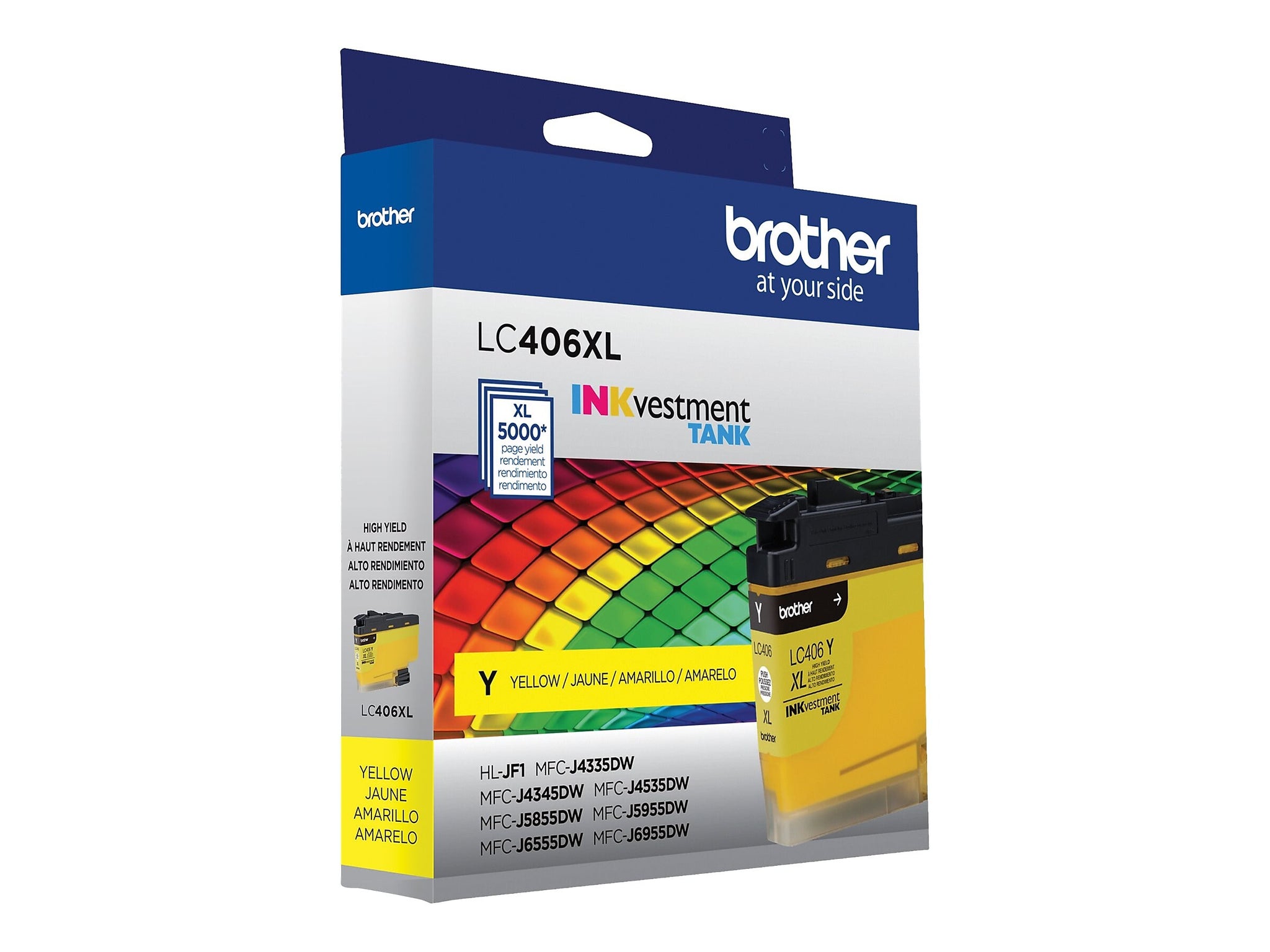 Brother LC406XL Yellow High Yield Ink Cartridge, Prints Up to 5,000 Pages