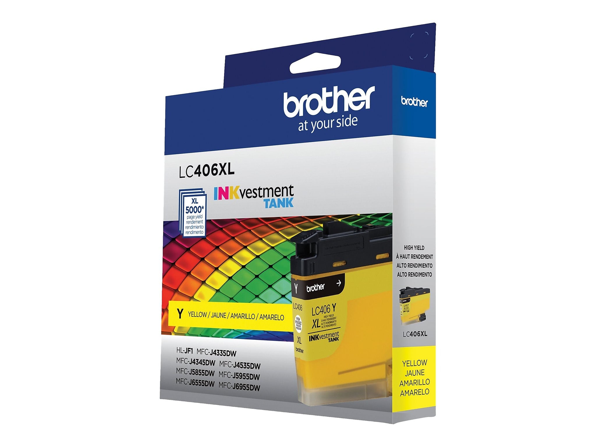 Brother LC406XL Yellow High Yield Ink Cartridge, Prints Up to 5,000 Pages