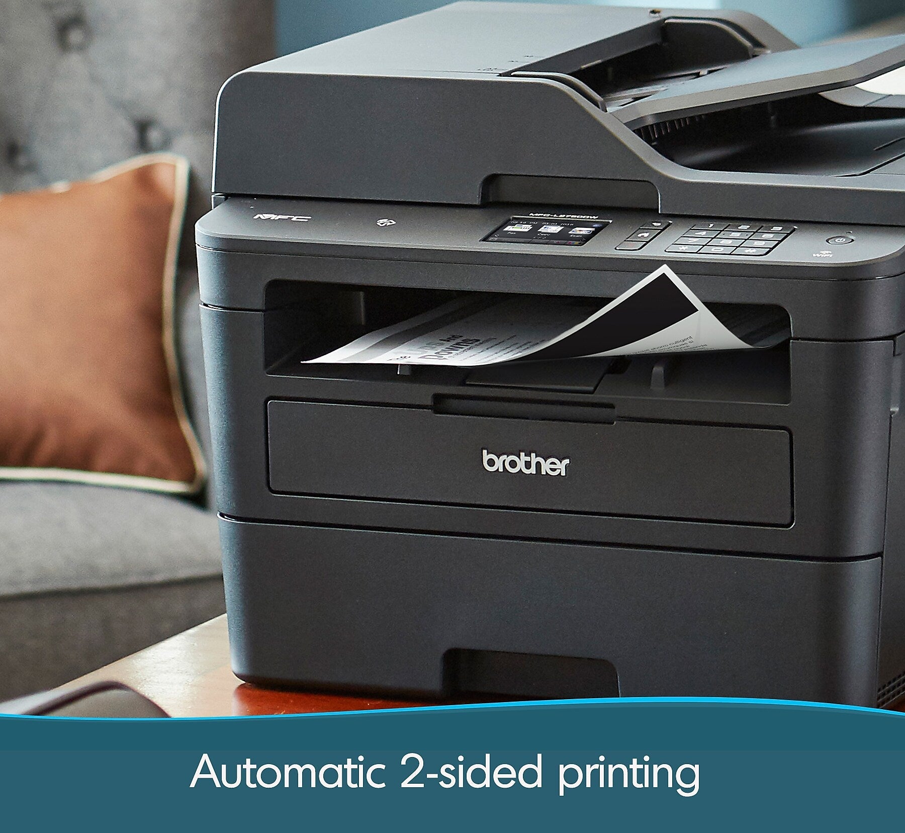 Brother MFC-L2750DW Wireless Black & White All-In-One Laser Printer, Refresh Subscription Eligible