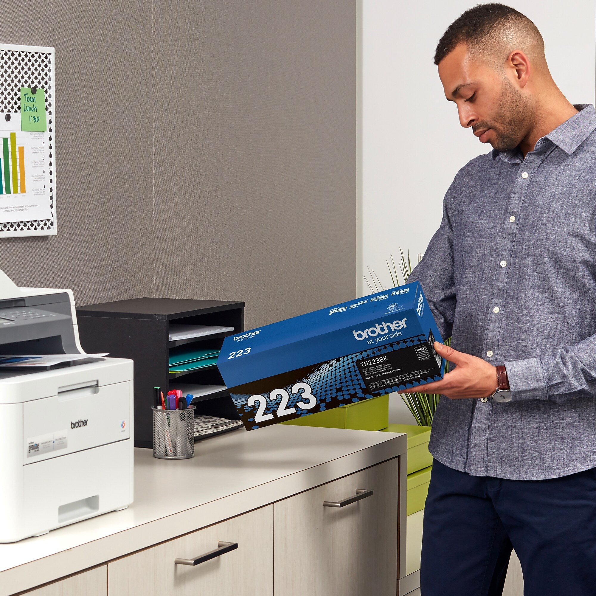Brother TN-223 Black Standard Yield Toner Cartridge, Print Up to 1,400 Pages