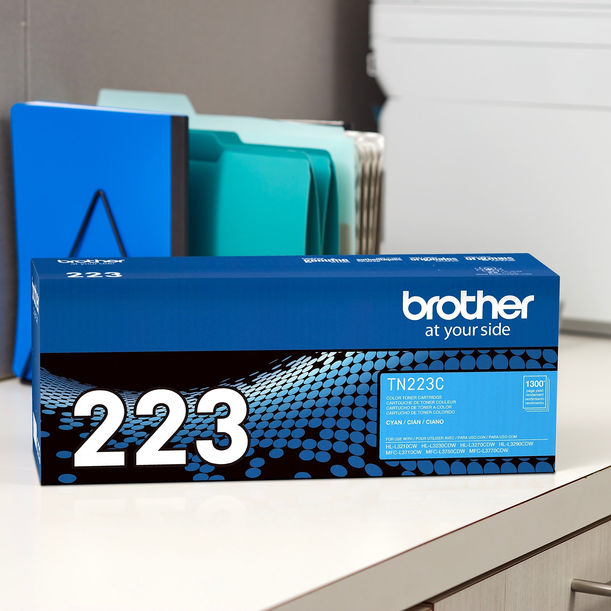Brother TN-223 Cyan Standard Yield Toner Cartridge, Print Up to 1,300 Pages