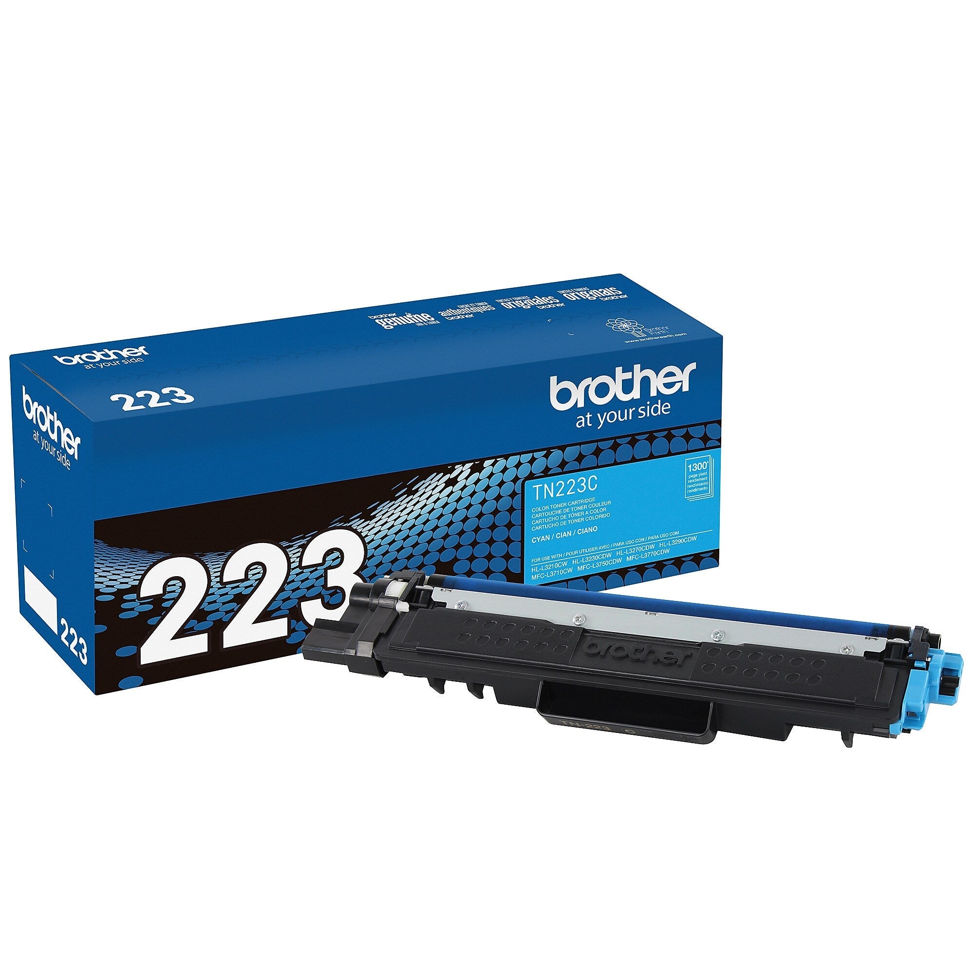 Brother TN-223 Cyan Standard Yield Toner Cartridge, Print Up to 1,300 Pages