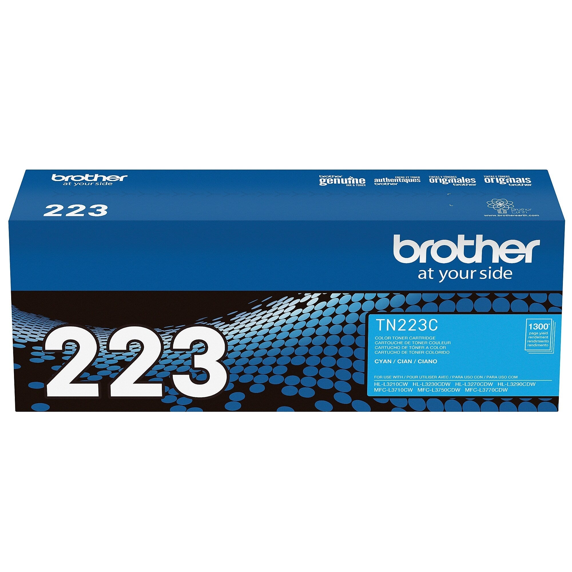 Brother TN-223 Cyan Standard Yield Toner Cartridge, Print Up to 1,300 Pages