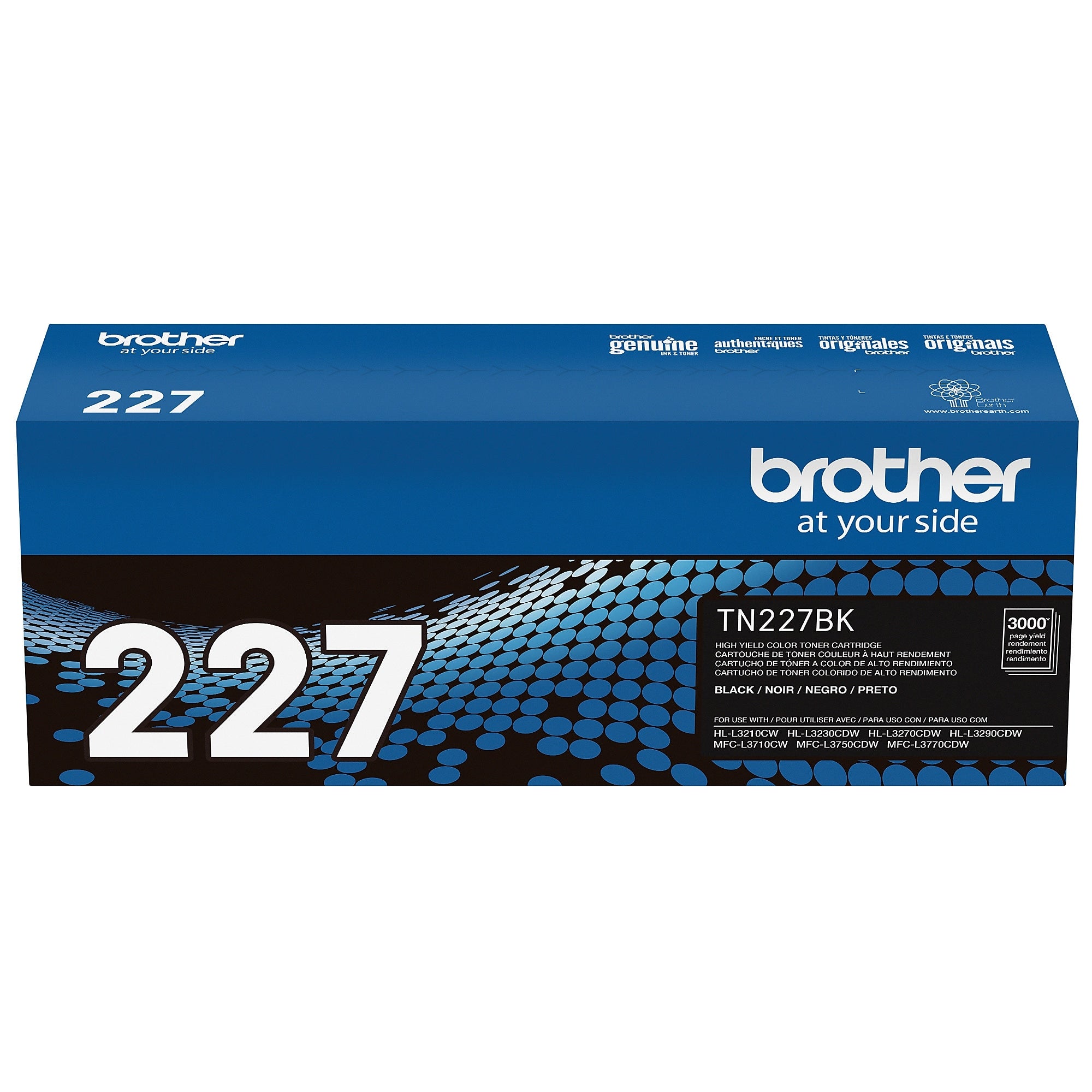Brother TN-227 Black High Yield Toner Cartridge, Print Up to 3,000 Pages