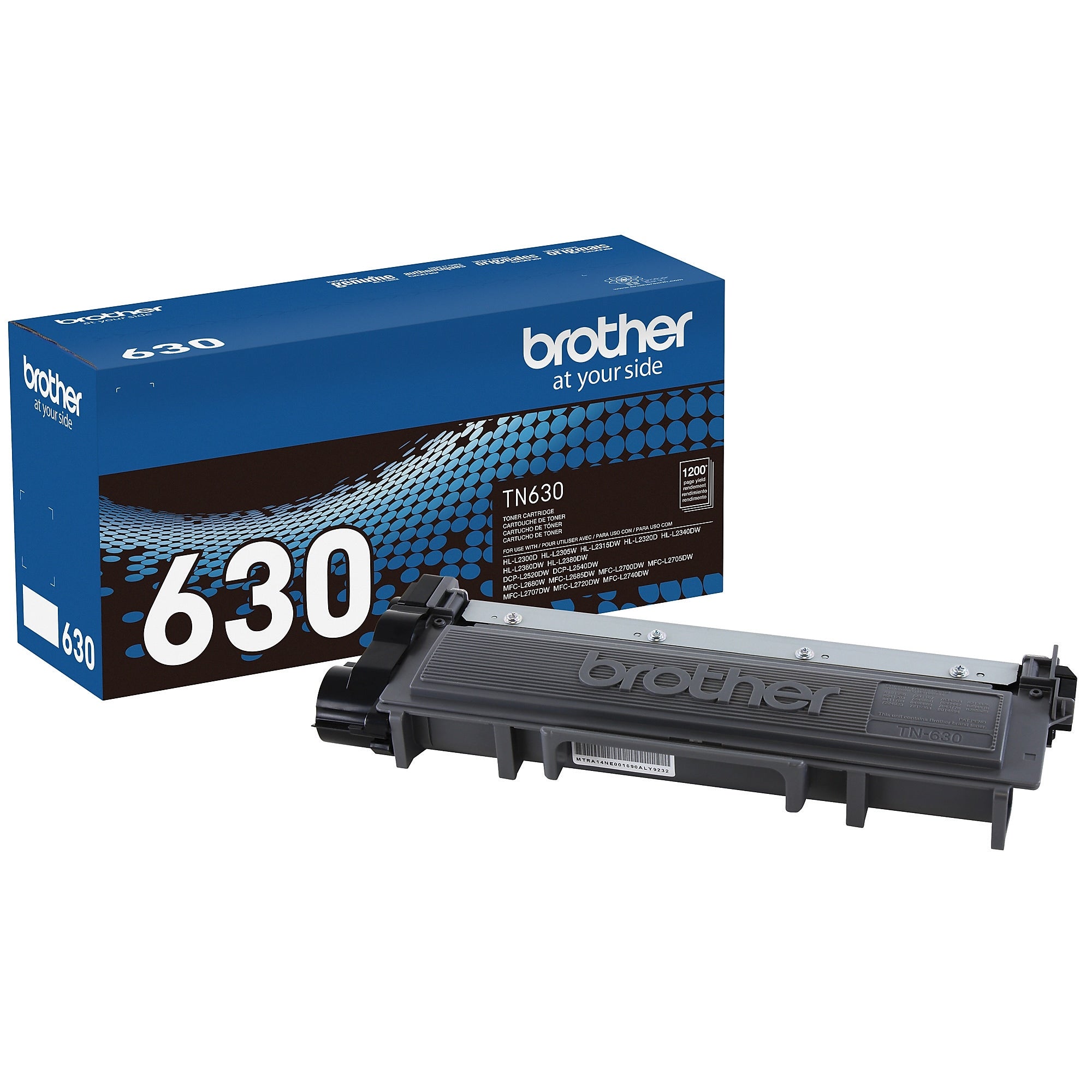 Brother TN-630 Black Standard Yield Toner Cartridge, Print Up to 1,200 Pages