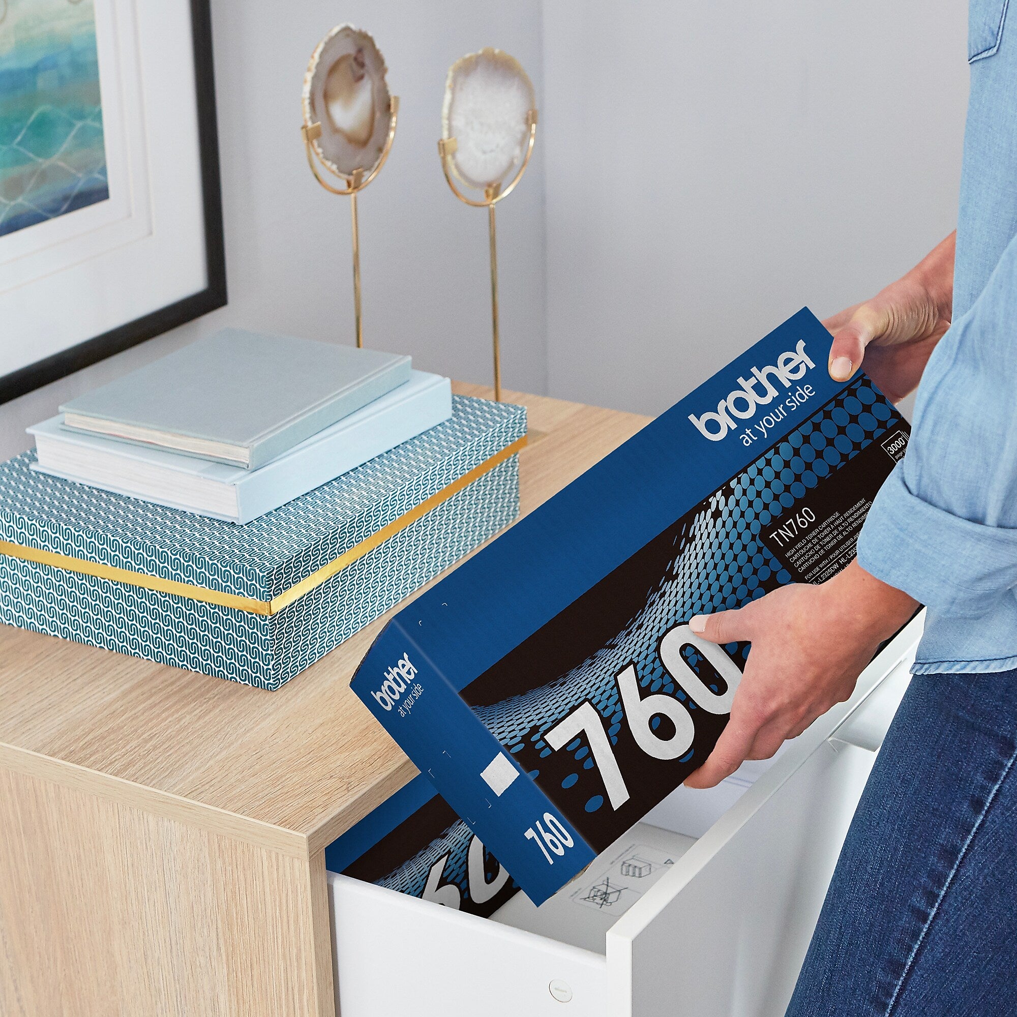Brother TN 760 Black High Yield Toner Cartridge, Print Up to 3,000 Pages