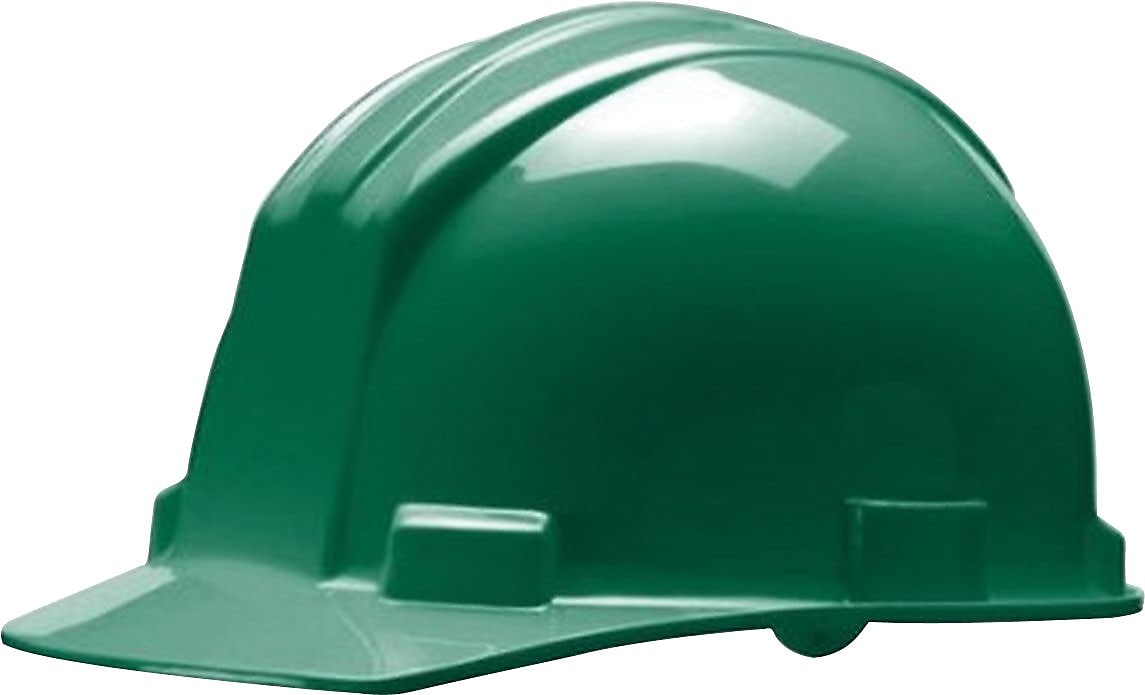 Bullard Plastic 4-Point Pinlock Suspension Short Brim Hard Hat, Hi Viz Green