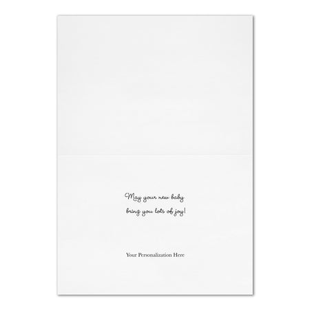 "Bundle of Joy" Congratulations Card w/ Silver Lined White Envelope, 25/BX