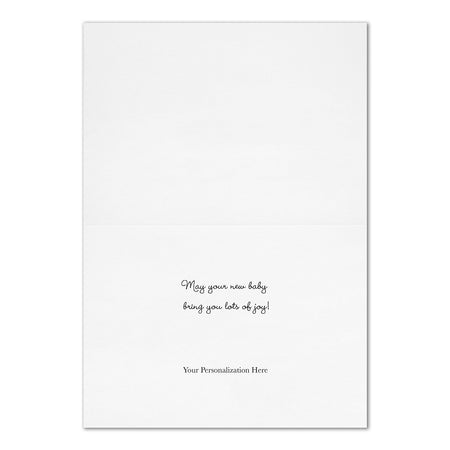 "Bundle of Joy" Congratulations Card w/ Silver Lined White Envelope, 50/BX