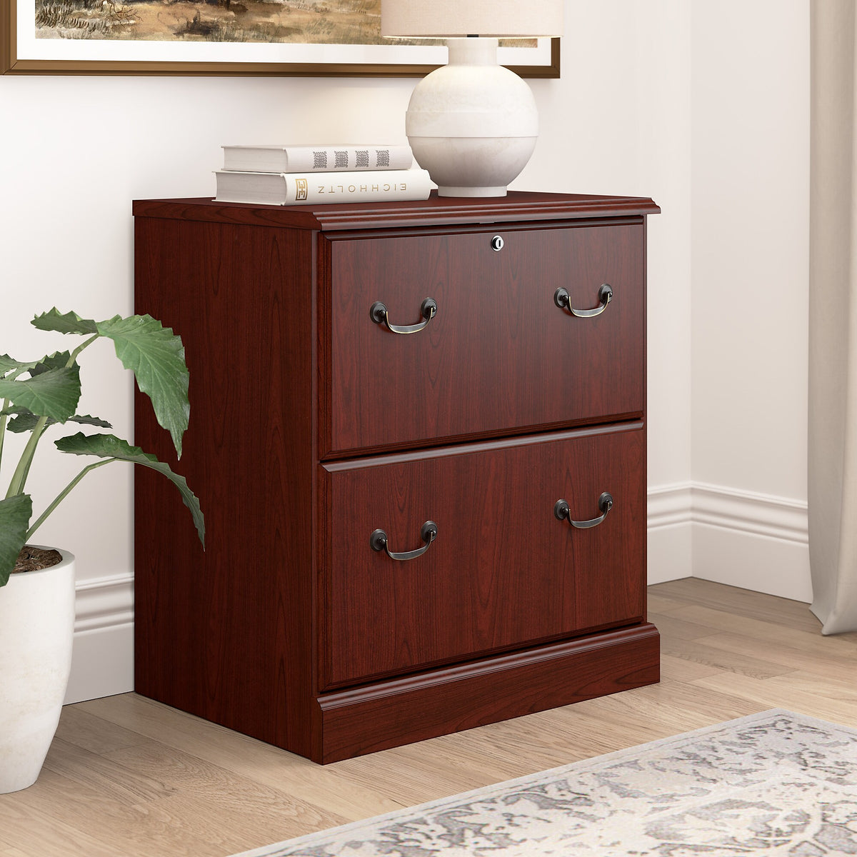 Bush Business Furniture Arlington 2-Drawer Lateral File Cabinet, Harvest Cherry