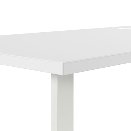 Bush Business Furniture Hustle 60"W L Shaped Computer Desk with Metal Legs, White