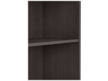 Bush Business Furniture Hybrid 29"H 2-Shelf Bookcase with Adjustable Shelf, Storm Gray Laminated Wood