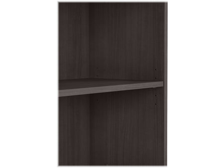 Bush Business Furniture Hybrid 29"H 2-Shelf Bookcase with Adjustable Shelf, Storm Gray Laminated Wood