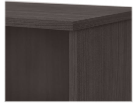 Bush Business Furniture Hybrid 29"H 2-Shelf Bookcase with Adjustable Shelf, Storm Gray Laminated Wood