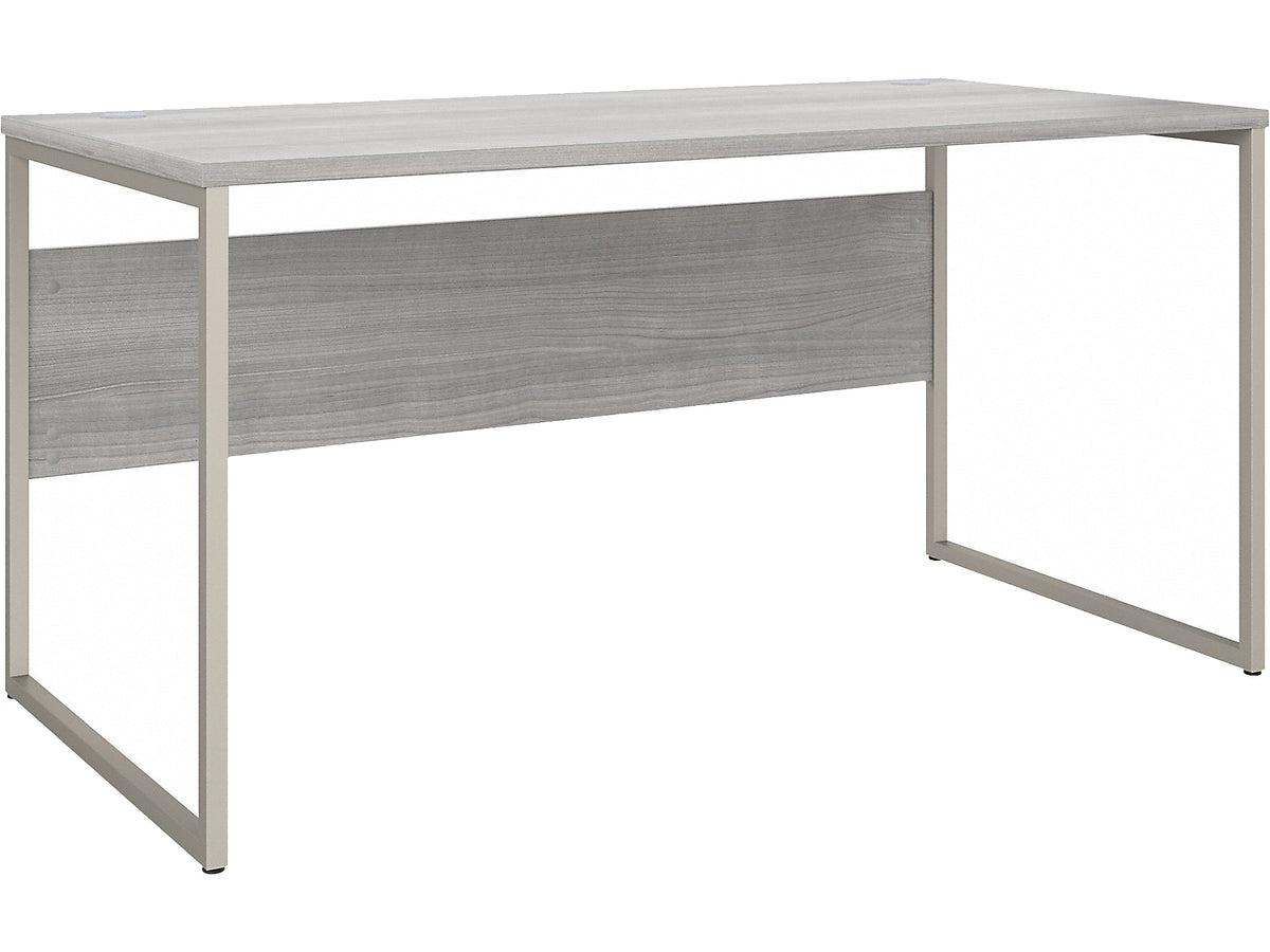 Bush Business Furniture Hybrid 60"W Computer Table Desk with Metal Legs, Platinum Gray