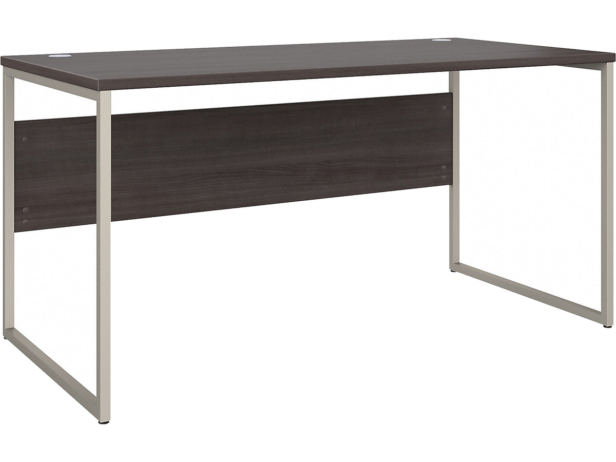 Bush Business Furniture Hybrid 60"W Computer Table Desk with Metal Legs, Storm Gray