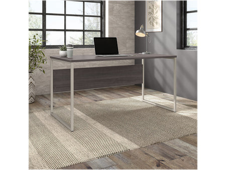 Bush Business Furniture Hybrid 60"W Computer Table Desk with Metal Legs, Storm Gray