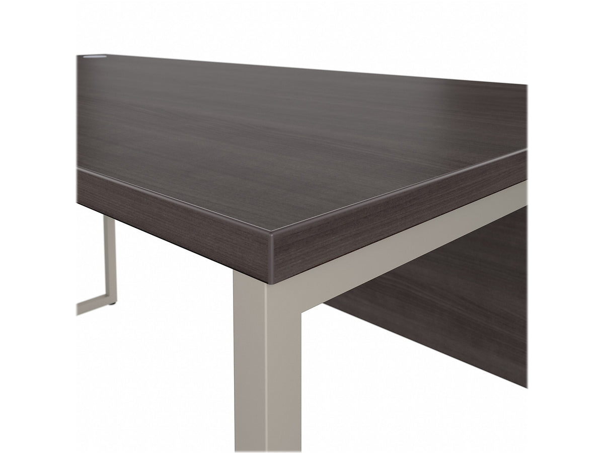 Bush Business Furniture Hybrid 60"W Computer Table Desk with Metal Legs, Storm Gray