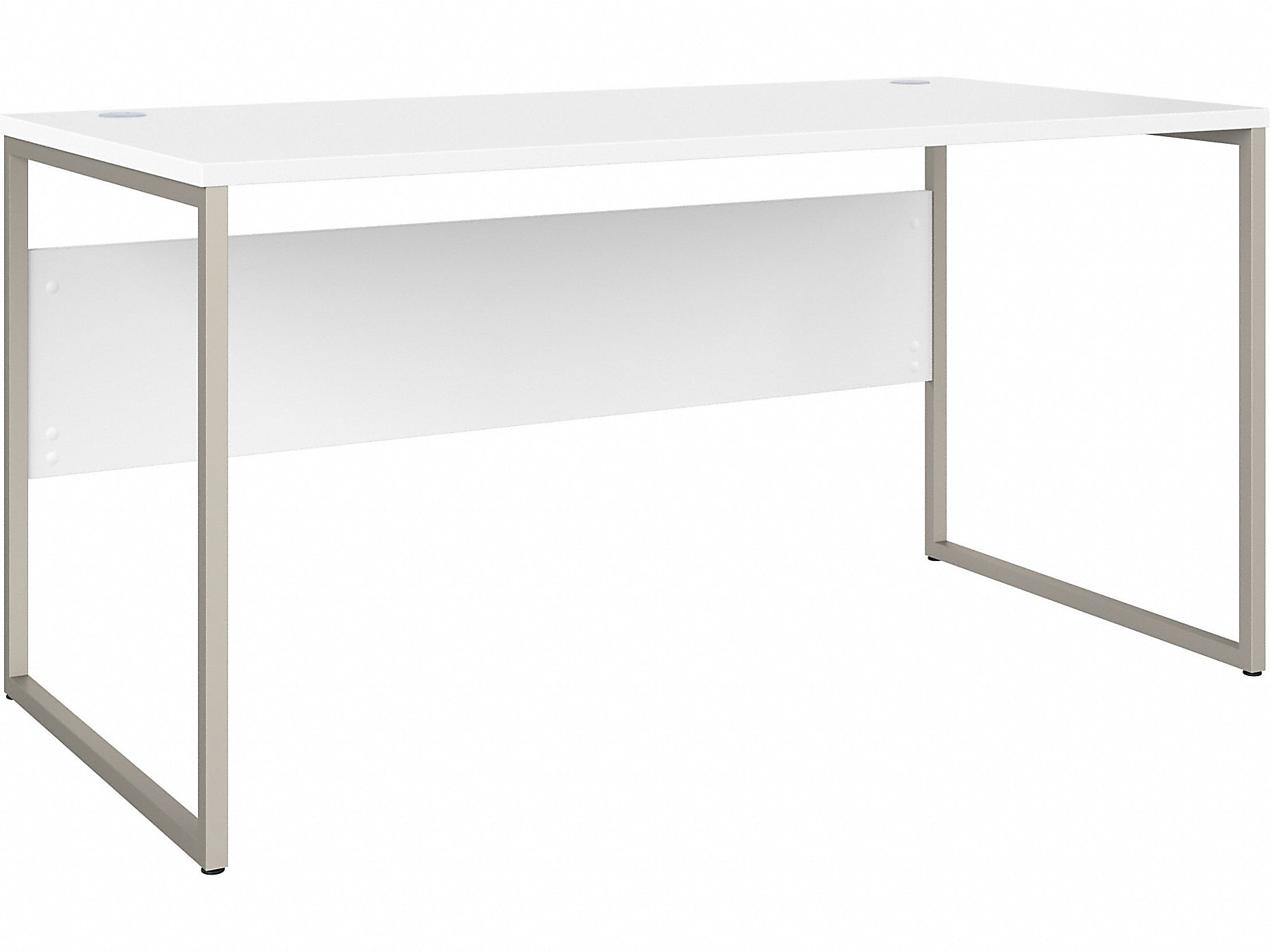 Bush Business Furniture Hybrid 60"W Computer Table Desk with Metal Legs, White