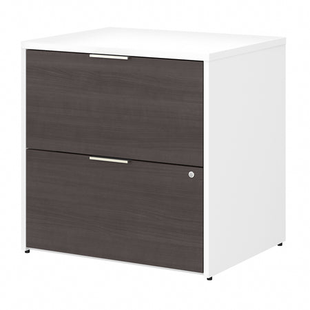 Bush Business Furniture Jamestown 2-Drawer Lateral File Cabinet, Locking, Letter/Legal, Storm Gray/White, 29.72"