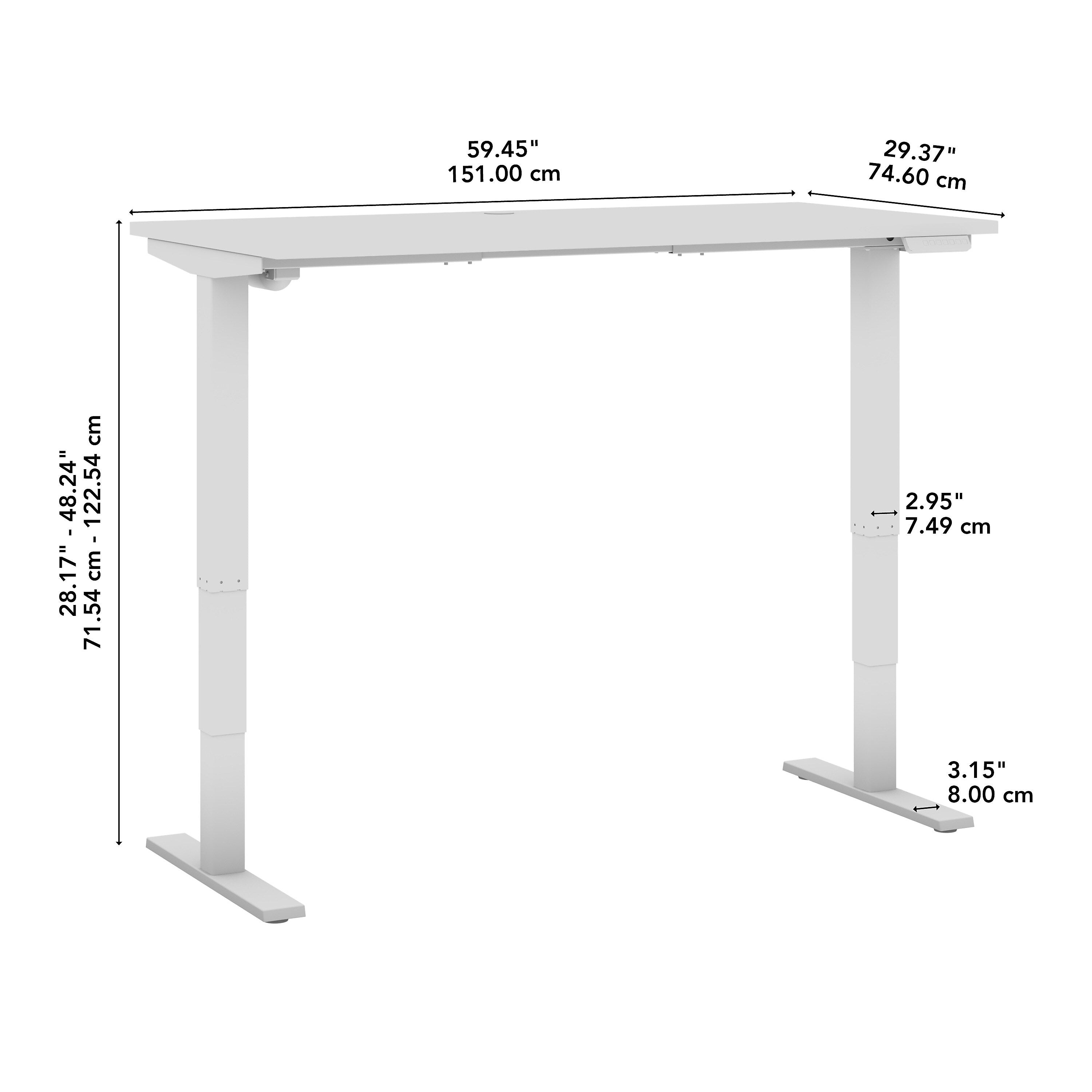 Bush Business Furniture Move 40 Series 60"W Electric Adjustable Standing Desk, Natural Elm/Black Powder Coat